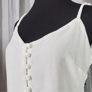 NWT Cupcakes & Cashmere Delaine Camisole Top Ivory Velvet Sz S